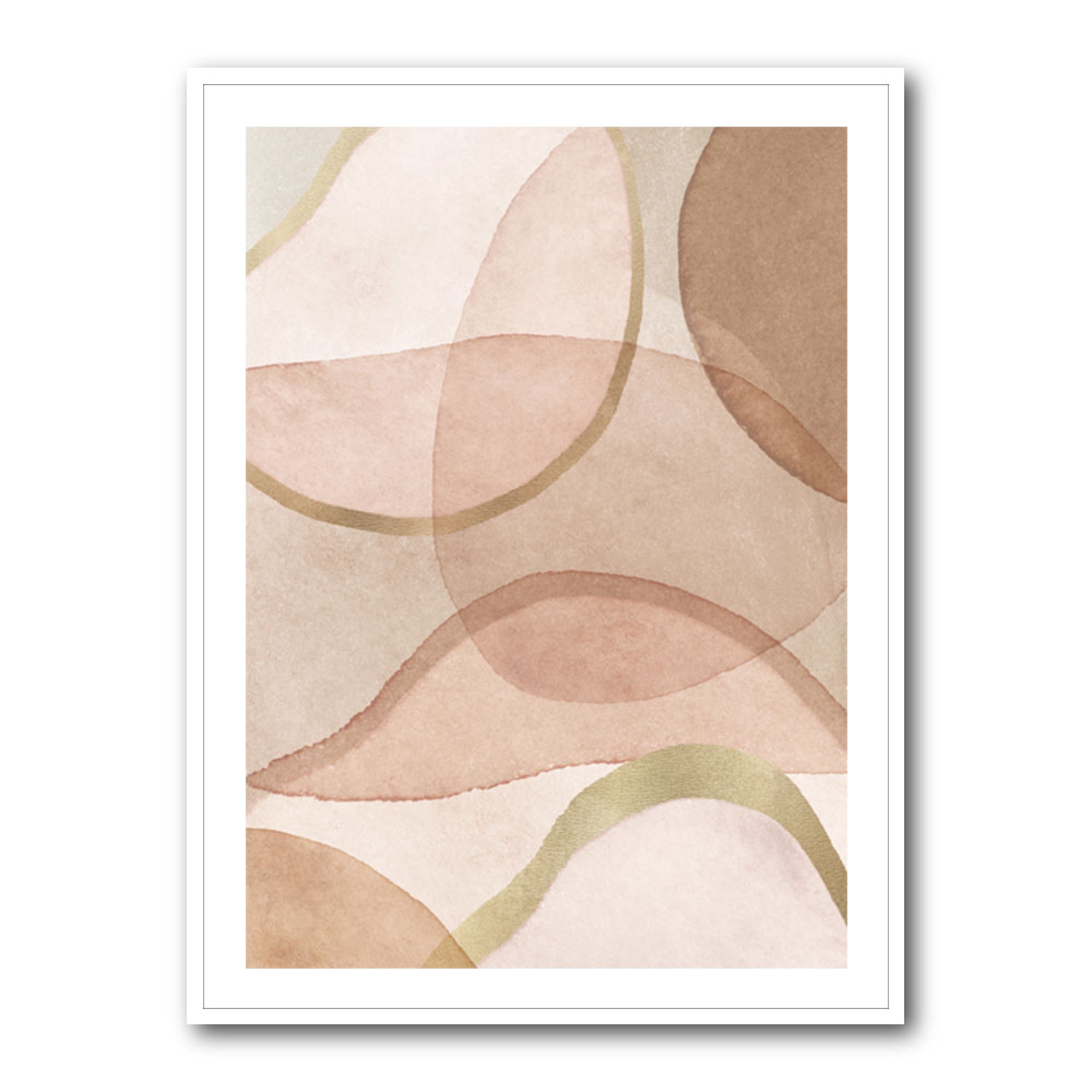 Blush and Brown Abstract Wall Art
